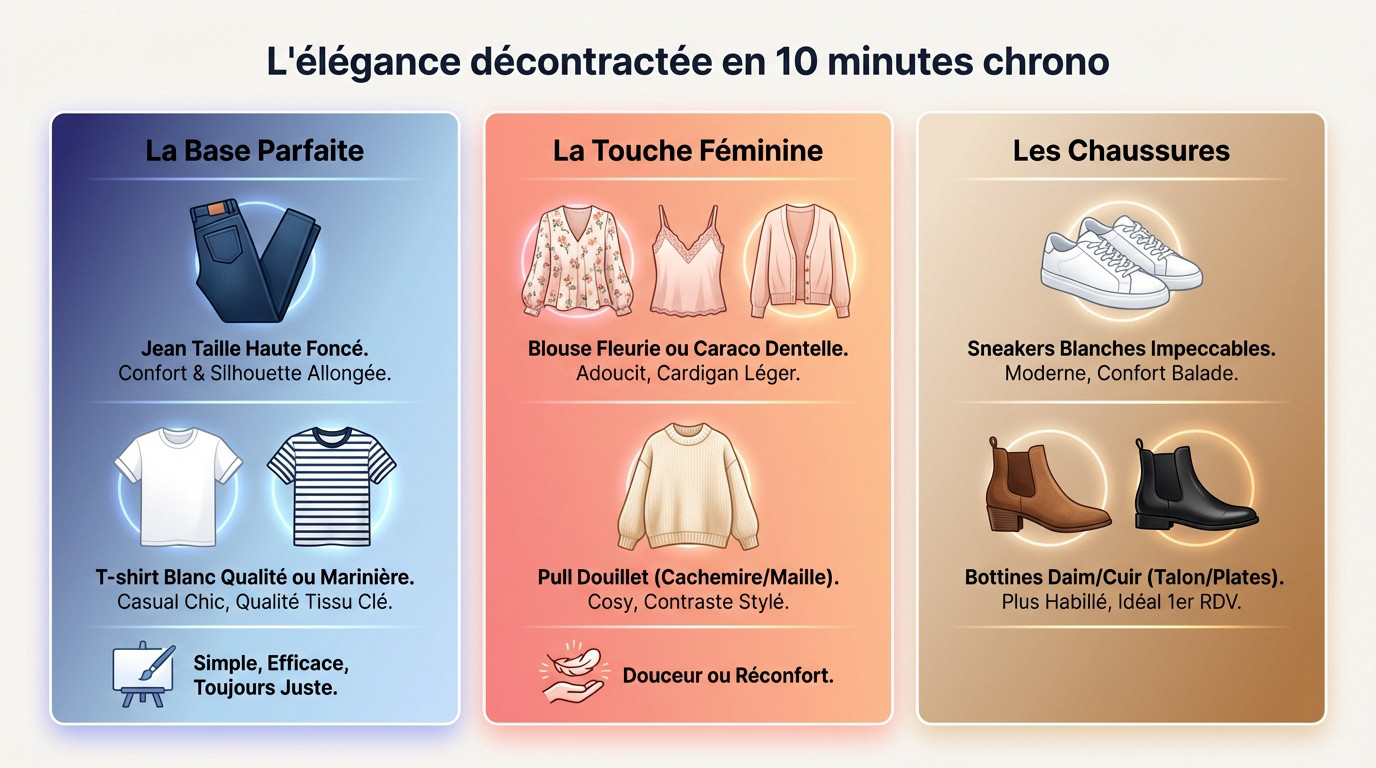 Guide élégance décontractée femme café tenue idéale