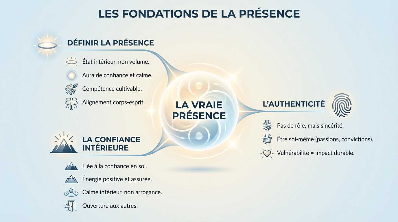 Femme élégante et souriante entrant dans une pièce avec une posture ouverte et une aura de confiance naturelle