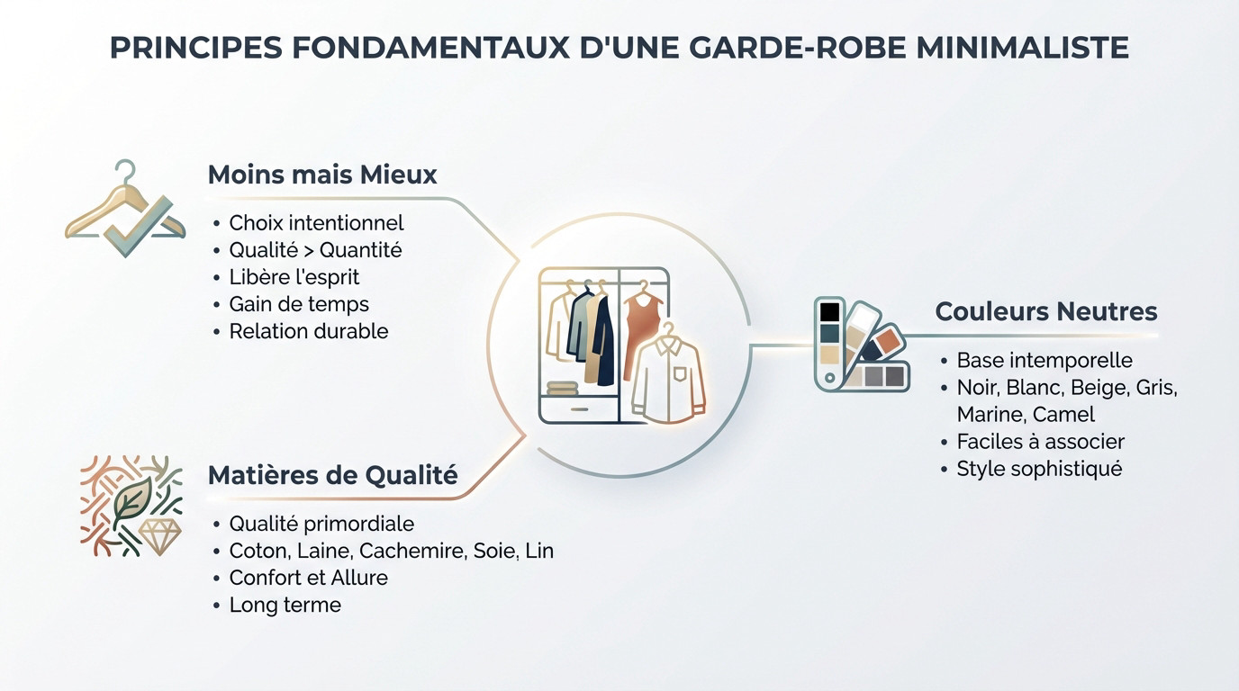Principes fondamentaux pour construire une garde-robe minimaliste et chic