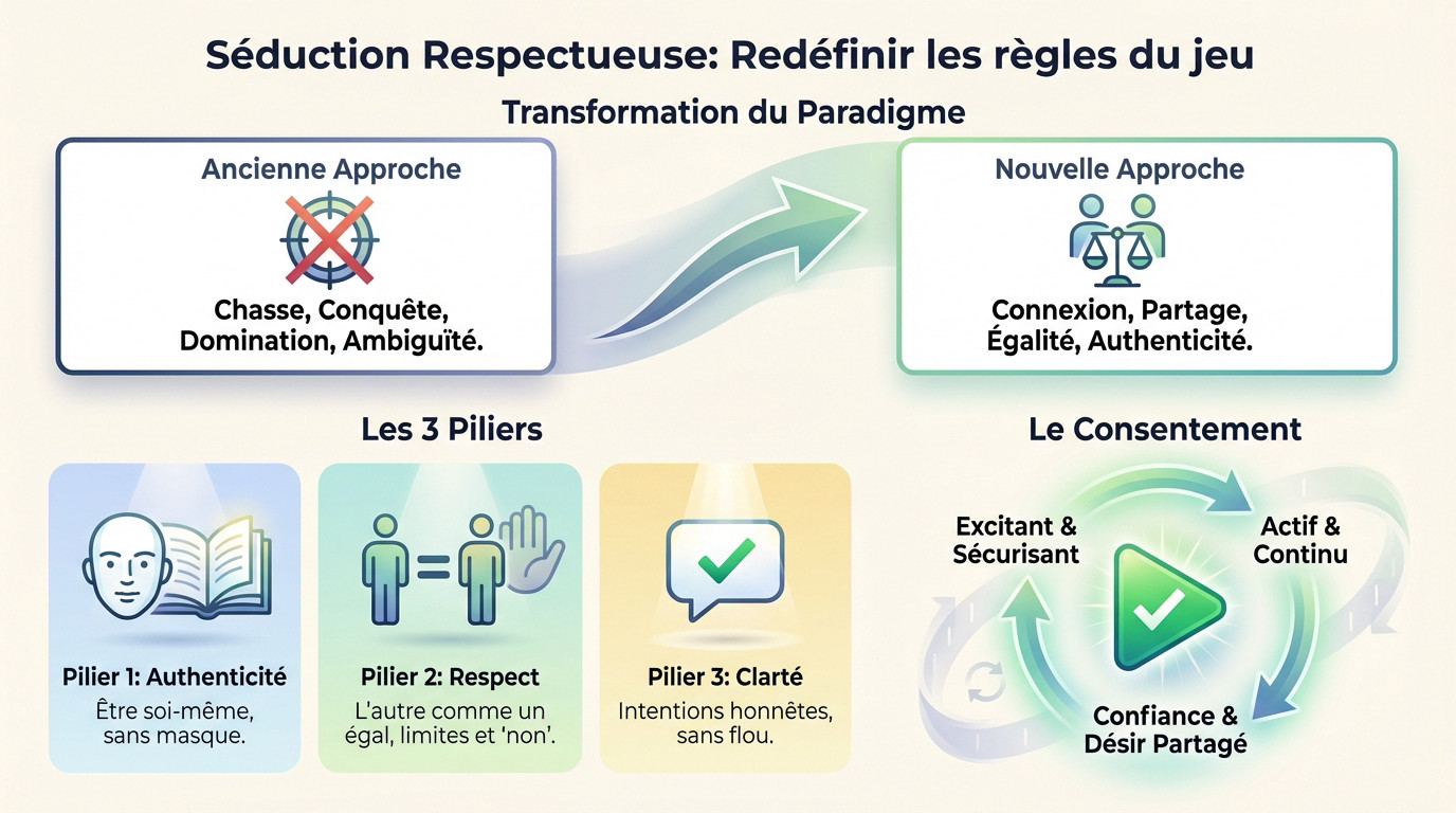 Illustration d'une interaction authentique et respectueuse entre deux personnes