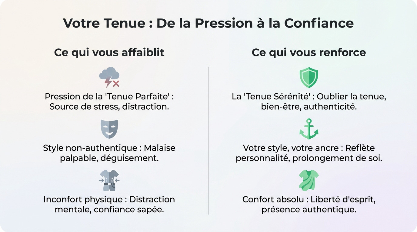 Homme et femme souriants et détendus lors d'un premier rendez-vous, portant des vêtements confortables et élégants